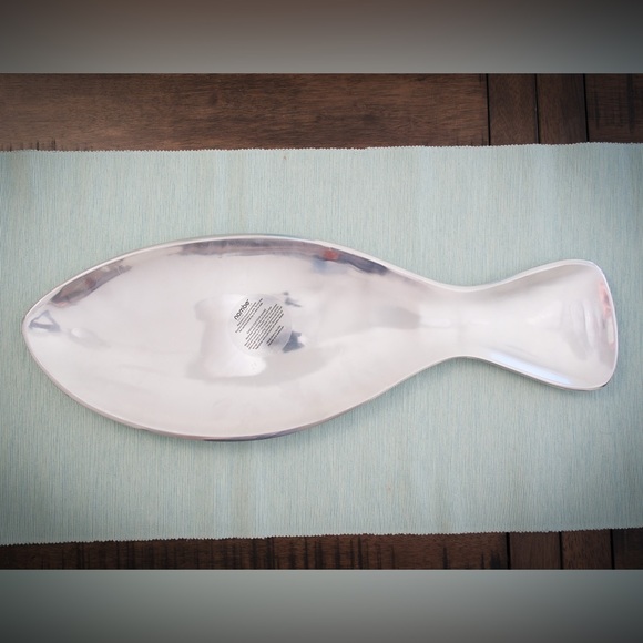 Nambe 553 Fish Shaped Platter, Vintage